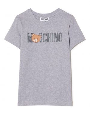 T-shirt for piger Moschino Kids grå