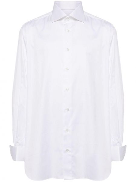 Βαμβακερό πουκάμισο Brioni λευκό