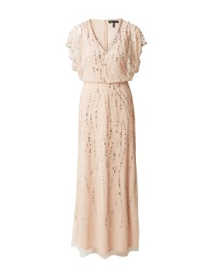 Rožinio aukso vakarinė suknelė su karoliukais Papell Studio
