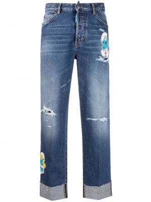 Jeans med låg midja Dsquared2 blå