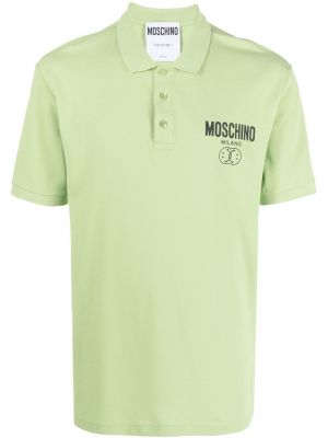 Siuvinėtas polo marškinėliai Moschino žalia