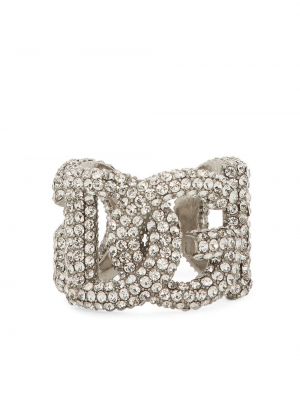 Pierścionek z kryształkami Dolce And Gabbana srebrny