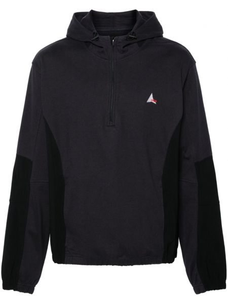 Pamučna hoodie s kapuljačom Roa crna