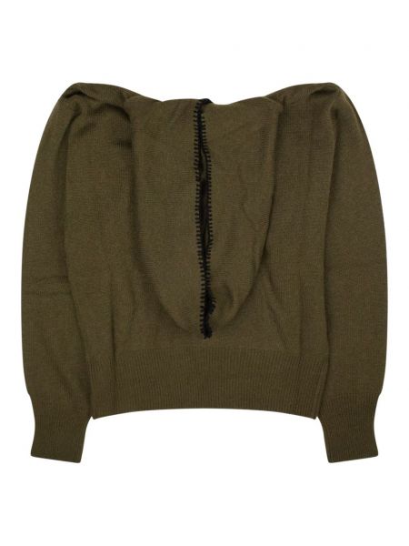 Kašmyro džemperis su gobtuvu Amiri žalia
