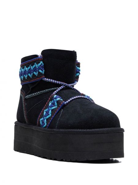 Kotníkové boty na platformě Ugg černé