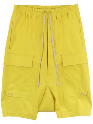 Bavlnené šortky cargo Rick Owens žltá