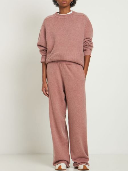 Kašmírové kalhoty Extreme Cashmere růžové