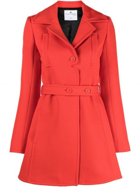Μάλλινο παλτό Courreges κόκκινο