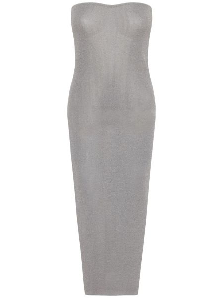 Прозрачна миди рокля St.agni сиво