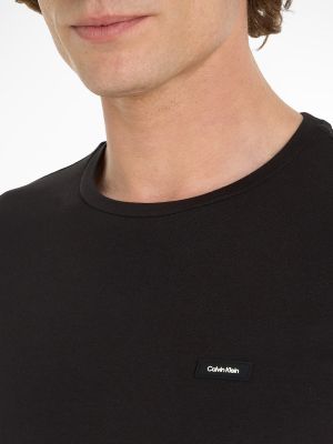 Тениска slim Calvin Klein черно