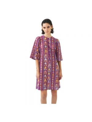 Sukienka mini Antik Batik fioletowa