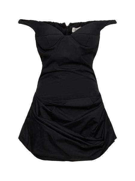 Bavlněné mini šaty Magda Butrym černé