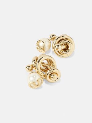 Boucles d'oreilles avec perles à boucle Valentino doré