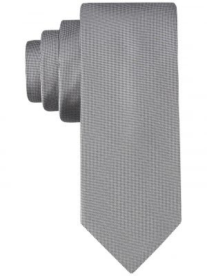 Однотонный галстук Calvin Klein серебряный