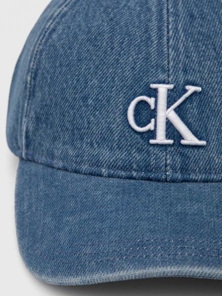 Pamučna kapa Calvin Klein Jeans plava