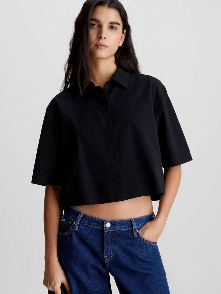 Джинсова сорочка Calvin Klein Jeans чорна