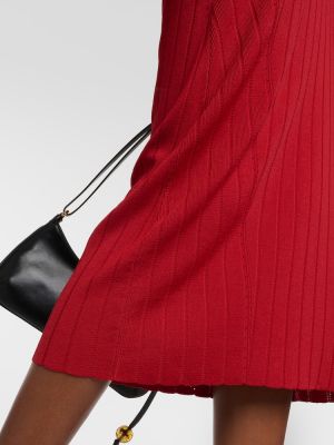 Pletena midi suknja Jacquemus crvena