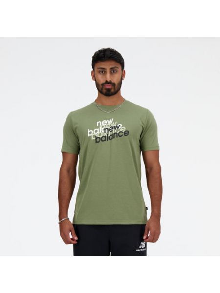 T-shirt de sport New Balance vert