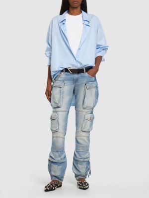 Jeans The Attico himmelblau