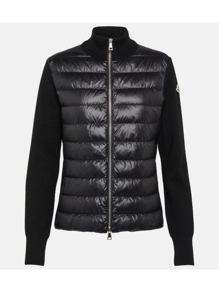 Yün ceket Moncler siyah