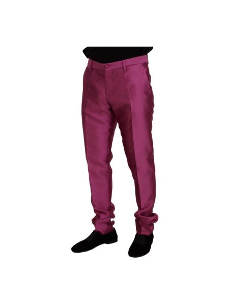 Pantalones chinos de seda slim fit Dolce & Gabbana