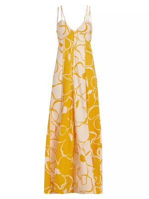 Длинное платье в цветочек с принтом Swf