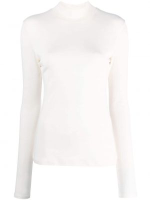 Βαμβακερή μπλούζα Lemaire λευκό