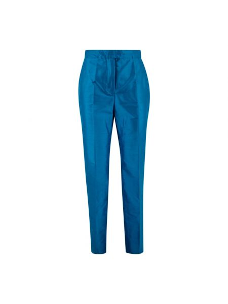 Spodnie slim fit Max Mara Studio niebieskie