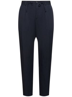 Pantalones de lino lyocell Boss azul