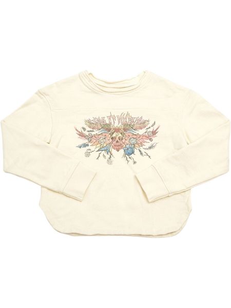 Trykt bomull sweatshirt for jenter Zadig&voltaire beige