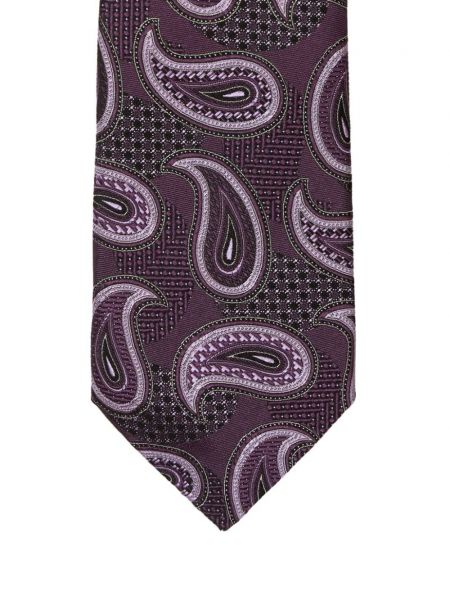 Jacquard seiden krawatte mit paisleymuster Etro lila