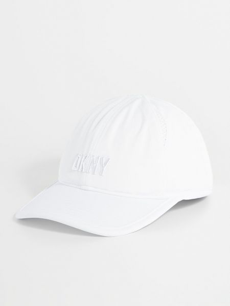 Biała czapka z daszkiem Dkny