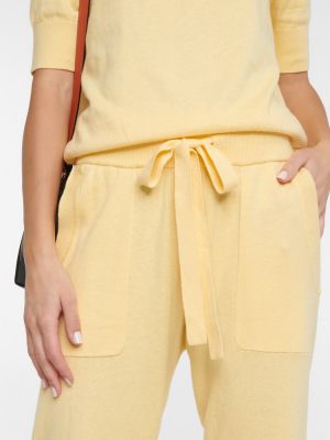 Spodnie sportowe z kaszmiru bawełniane Lee Mathews żółte