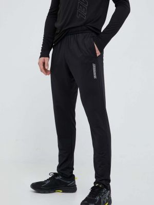 Spodnie sportowe z nadrukiem Hummel czarne