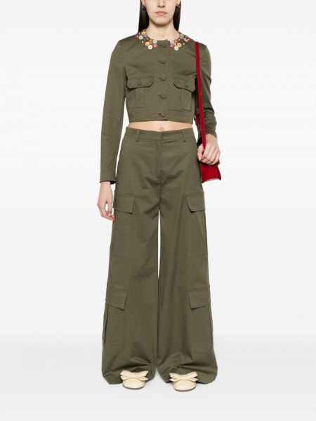 Pantalon cargo avec poches Moschino vert