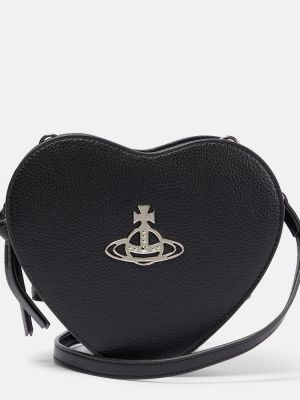 Kožená taška přes rameno Vivienne Westwood černá