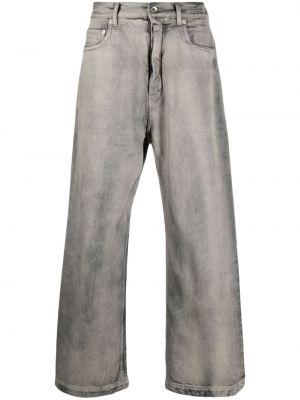Straight fit džíny s nízkým pasem Rick Owens šedé