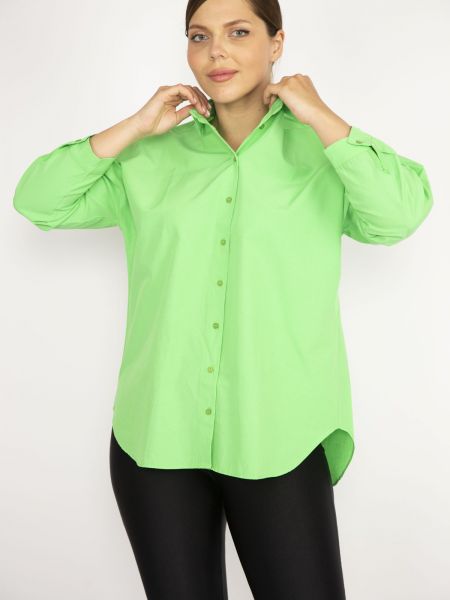 Košile s knoflíky şans zelená
