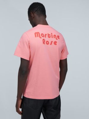Тениска с принт Martine Rose розово
