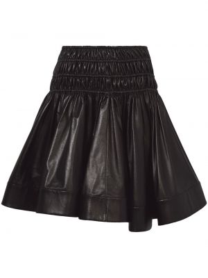 Hedvábné kožená sukně Proenza Schouler - černá