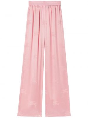 Žakárové kalhoty relaxed fit Burberry růžové