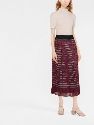 Plisované sukně s potiskem s abstraktním vzorem Liu Jo růžové