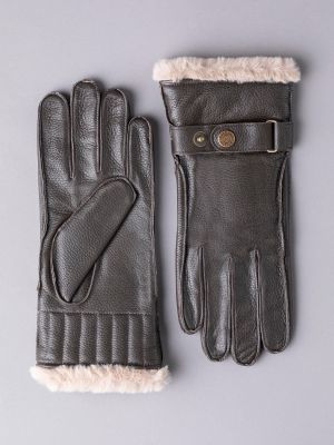 Кожаные перчатки Lakeland Leather коричневые