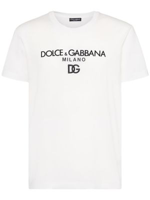 Pamut póló Dolce & Gabbana fekete