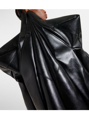 Chaqueta de cuero de cuero sintético Junya Watanabe negro