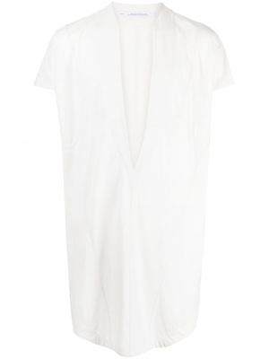 Памучна тениска с v-образно деколте Julius бяло