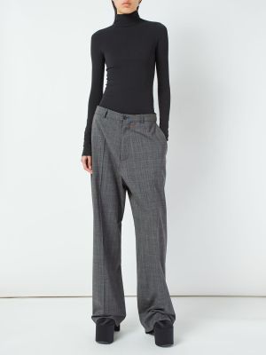 Pantaloni de lână Balenciaga gri