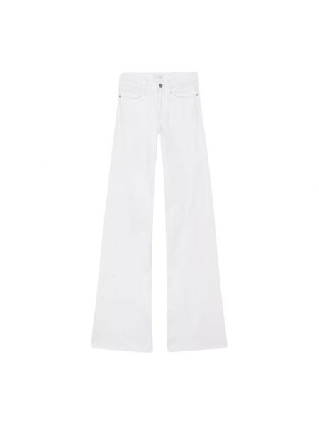 Spodnie bawełniane Frame białe