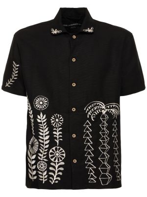 Camisa de lino de algodón Andersson Bell negro