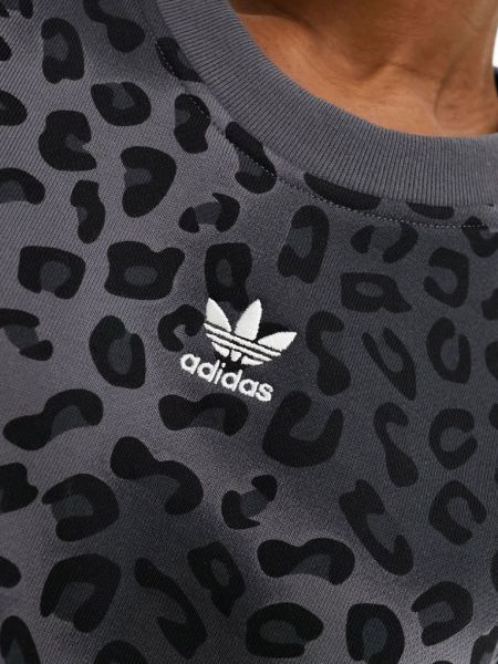Леопардовый свитшот с принтом Adidas Originals черный